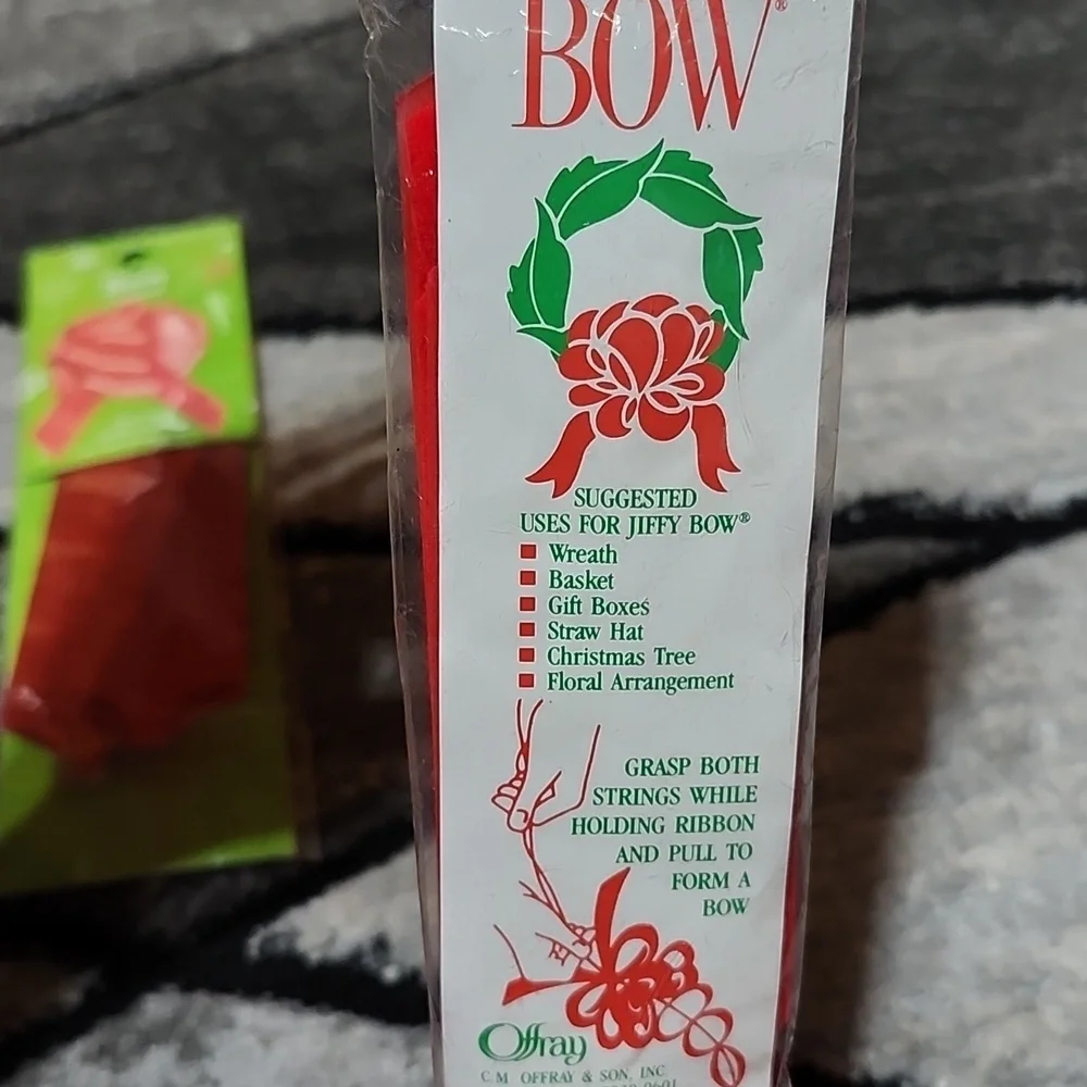 SET-OF-6 RED PULL TO MAKE A BOW GIFT WRAPPING RIBBON BUNDLE